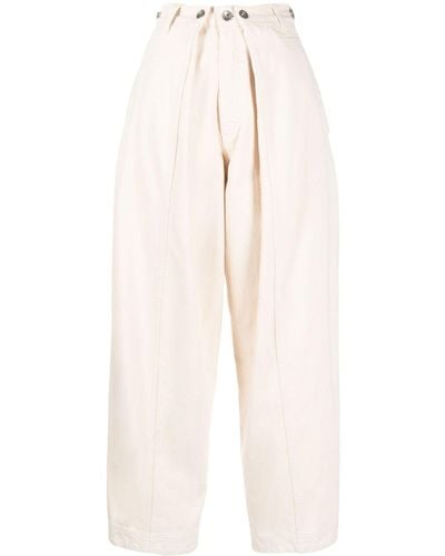 Henrik Vibskov Canned Box-pleat Tapered Trousers - Natural