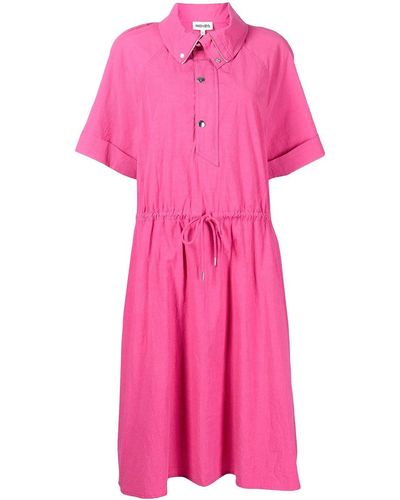 KENZO ドローストリング シャツドレス - ピンク