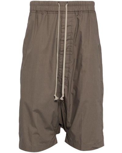 Rick Owens Pods Drop-crotch Cotton Shorts - Grey