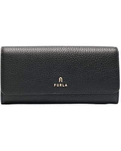 Furla Logo-plaque Leather Wallet - Black