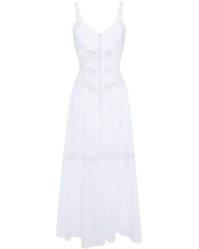 Charo Ruiz Tiana Cotton-blend Maxi Dress - White