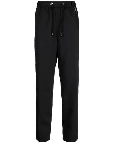WOOYOUNGMI Drawstring Tapered-leg Trousers - Black