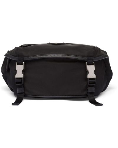 Prada Re-nylon Triangle-logo Shoulder Bag - Black