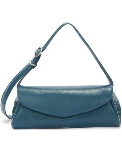Jil Sander Cannolo Grande Leather Bag - Blue