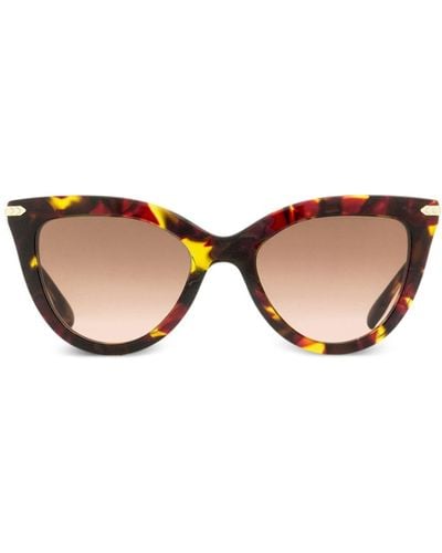 Victoria Beckham Vb 621s Cat-eye Sunglasses - Brown