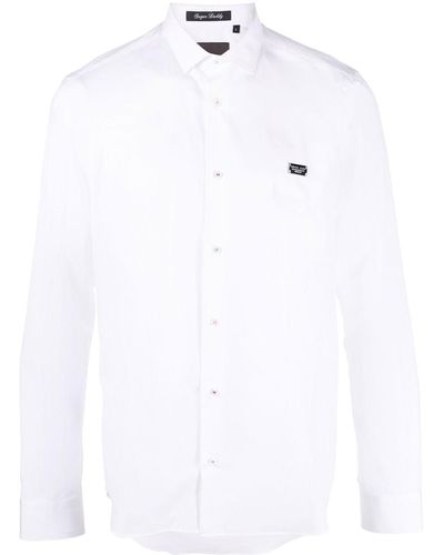 Philipp Plein Gothic Banner Long-sleeve Shirt - White