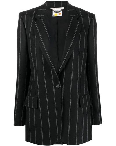 Stella McCartney Blazer de vestir con detalle de costuras - Negro