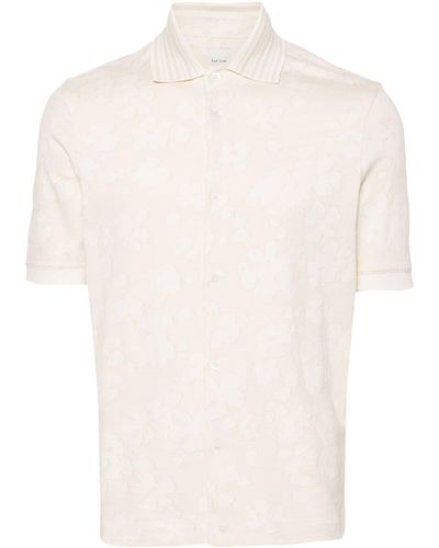 Paul Smith Camisa con motivo floral en jacquard - Blanco