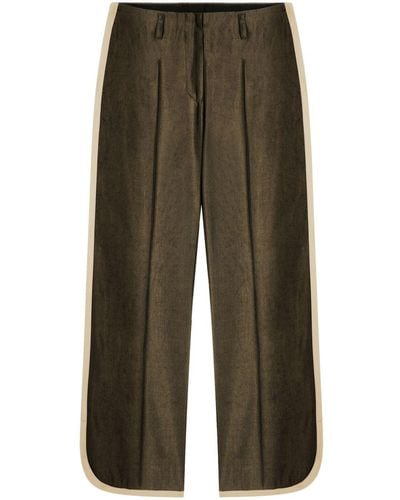 Dries Van Noten Side-stripe Tailored Pants - Green