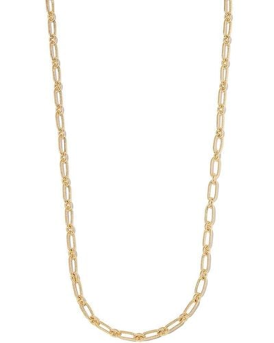 Lauren Rubinski 14kt Yellow Gold Twist-chain Necklace - White