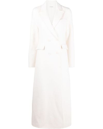 P.A.R.O.S.H. Double-breasted Wool Coat - White