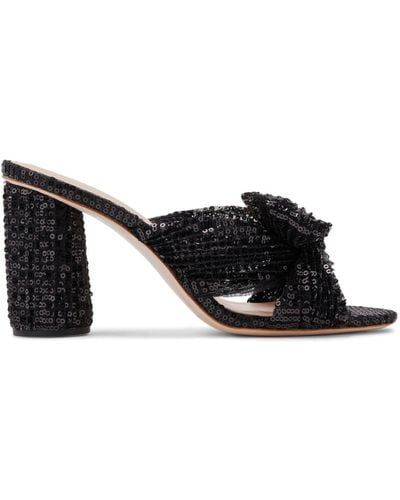 Loeffler Randall Mules Penny 90 mm à sequins - Noir