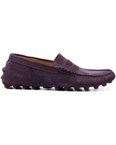 Tod's Gommino Suede Driving Shoes - Purple
