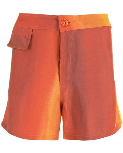 Amir Slama Printed Straight Shorts - Orange