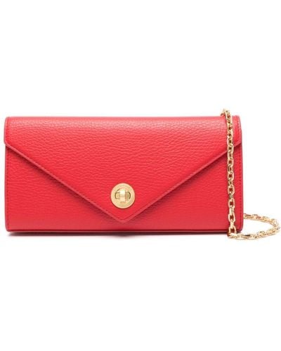 Bimba Y Lola Envelope Leather Clutch Bag - Red