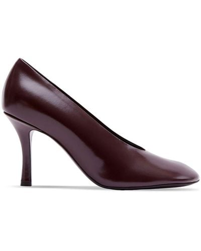 Burberry Almond-toe Leather Court Shoes - Purple