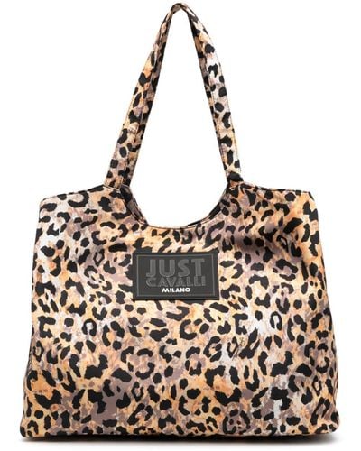 Just Cavalli Leopard-print Tote Bag - Black