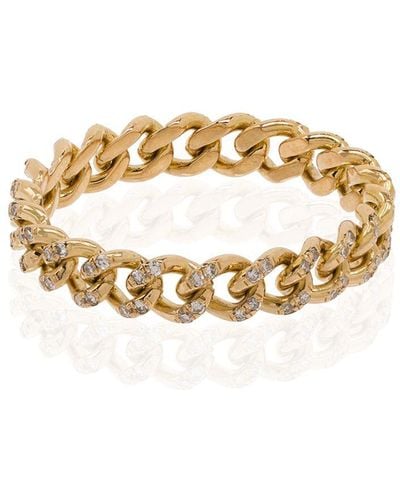 SHAY 18kt Yellow Gold Chain-link Diamond Ring - Metallic
