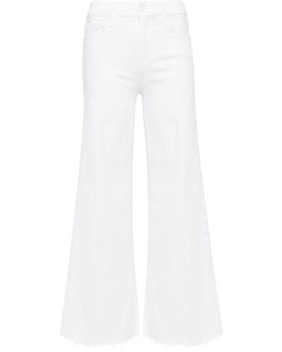 Mother The Lil' Roller Fray Jeans - White
