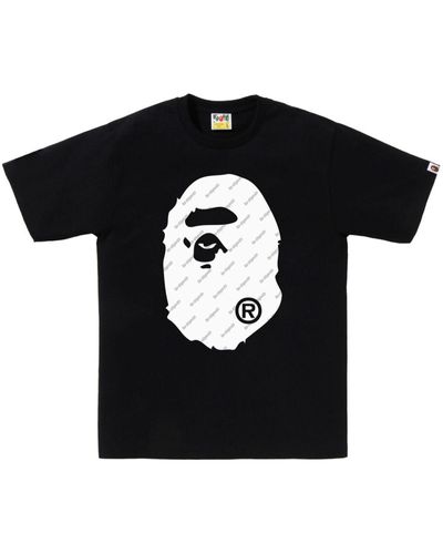 A Bathing Ape Camiseta con logo estampado - Negro