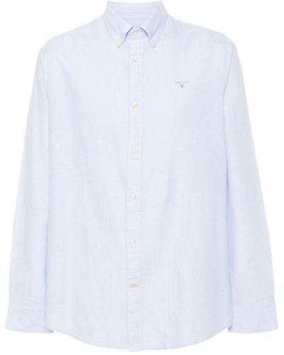 Barbour Logo-embroidered Striped Shirt - White