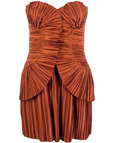 Cult Gaia Charlique Pleat-detail Dress - Red