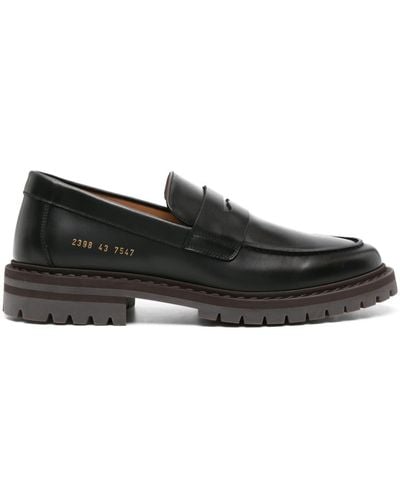 Common Projects Numbers-stamp Leather Penny Loafers - Black