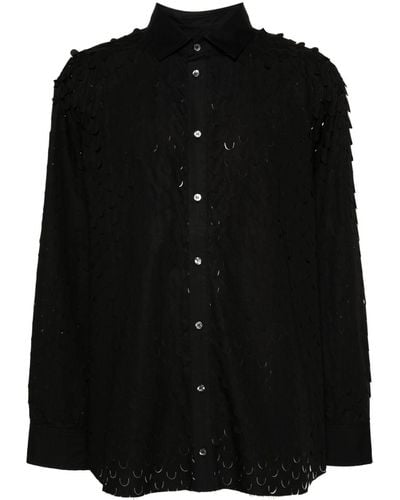 BOTTER Cut Out-detail Cotton Shirt - Black