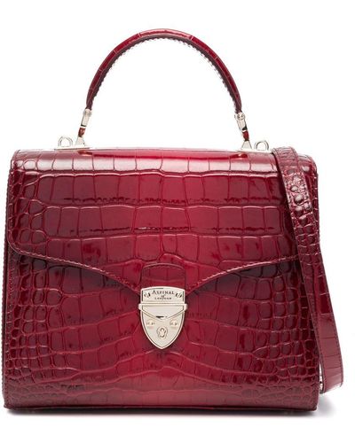 Aspinal of London Mayfair Leather Tote Bag - Red