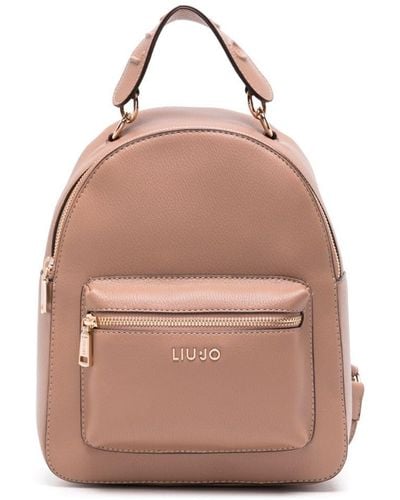 Liu Jo Zipped Faux-leather Backpack - Pink