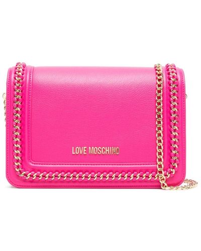 Love Moschino Chain-link Detail Crossbody Bag - Pink