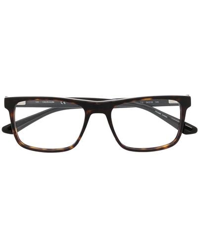 Calvin Klein スクエア眼鏡フレーム - ブラック