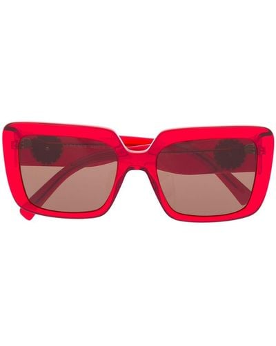 Versace Zonnebril Met Doorzichtig Montuur - Rood