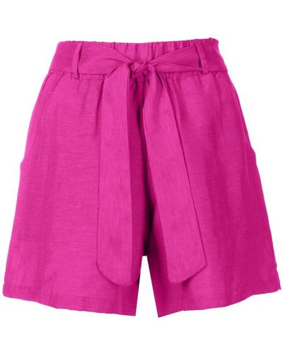 Amir Slama Belted Elasticated Short Shorts - Pink