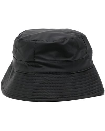 Rains Sombrero de pescador impermeable con logo - Negro