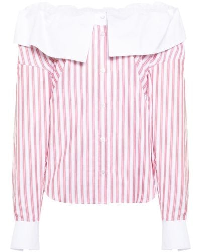 Viktor & Rolf Camisa Couture con hombros descubiertos - Rosa