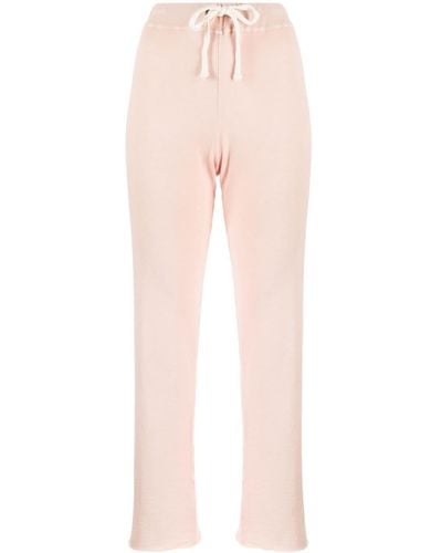 James Perse Garment-dyed Cotton Track Trousers - Pink
