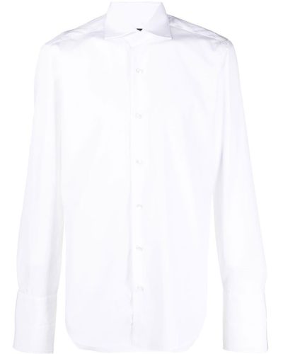 Barba Napoli Katoenen Overhemd - Wit