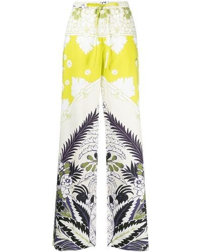 Valentino Garavani Hose mit Blumen-Print - Grün