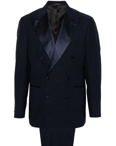 Canali Costume à veste à boutonnière croisée - Bleu