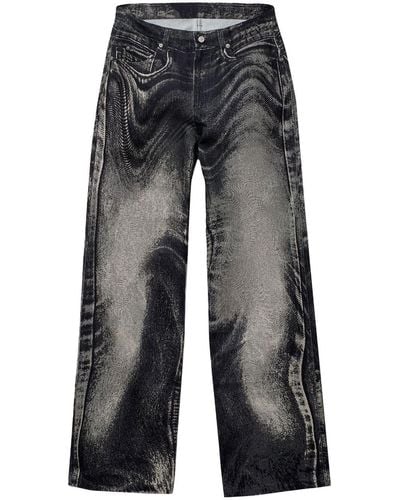 Camper Jeans mit abstraktem Muster - Grau