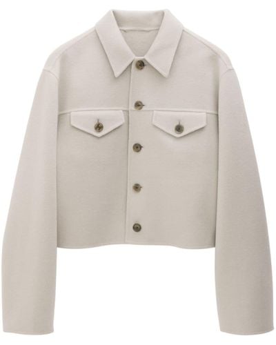 Filippa K Button-down Cropped Jacket - White