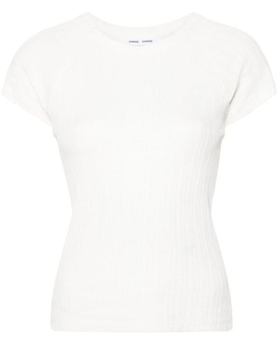 Samsøe & Samsøe Sallin T-Shirt aus Bio-Baumwolle - Weiß