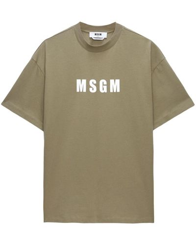 MSGM Logo-print T-shirt - Green