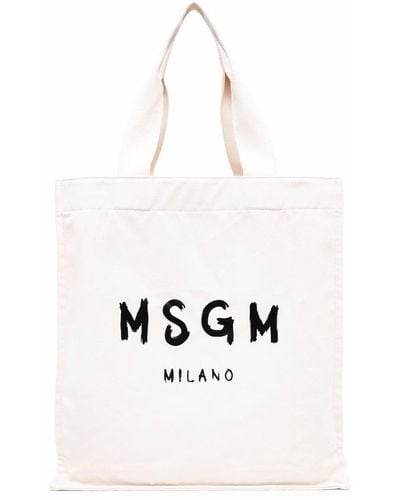 Natural MSGM Tote bags for Women | Lyst