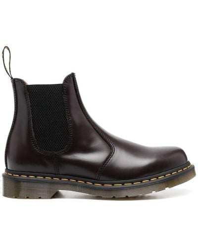 Dr. Martens Slip-on Leather Boots - Red