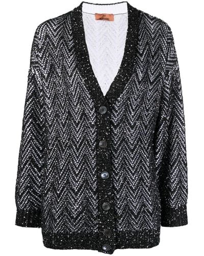 Missoni Sequin-embellished V-neck Cardigan - Black