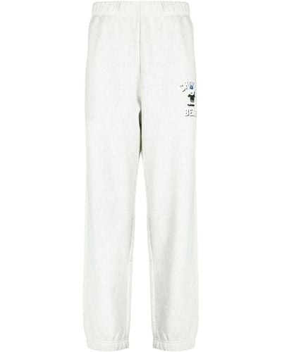 Chocoolate Pantalones de chándal con logo estampado - Blanco
