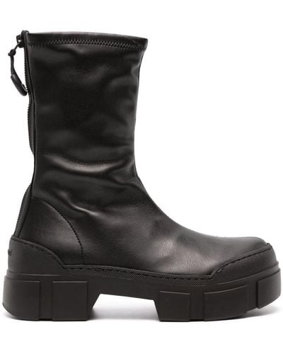 Vic Matié Roccia Faux-leather Ankle Boots - Black
