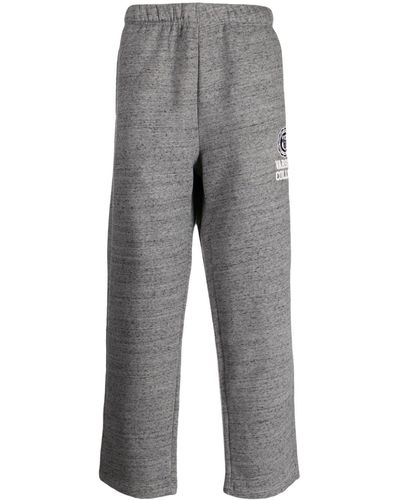 Chocoolate Logo-appliqué Jersey-texture Track Pants - Grey